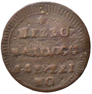 reverse: SAN SEVERINO. Stato Pontirficio. Pio VI (1775-1799). Mezzo baiocco. Cu (4,60 g). MB