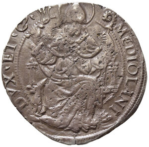 reverse: MILANO. Ludovico XII D Orleans (1500-1513). Grosso regale da 6 soldi. Ag (3,51 g). MIR 239/1. NC. qBB
