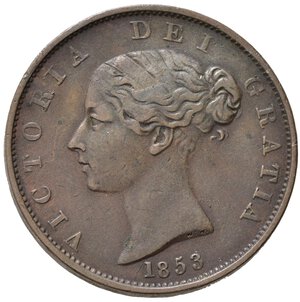 obverse: GRAN BRETAGNA. Victoria. 1/2 penny 1853. Cu. BB