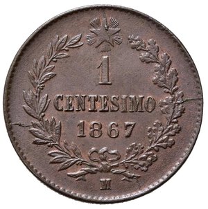 reverse: Vittorio Emanuele II (1861-1878). 1 centesimo 1867 Milano. Cu. Pag. 622; Mont. 70. qFDC