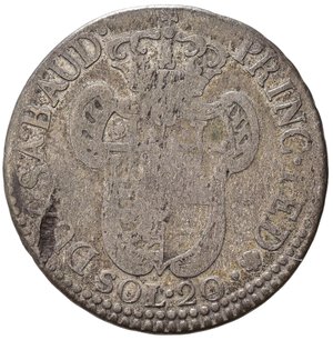 reverse: Vittorio Amedeo III. 20 soldi 1796. Mi. MB