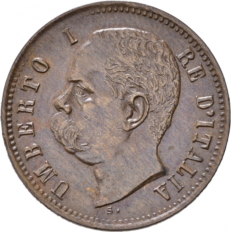 obverse: SAVOIA. Umberto I (1878-1900). 2 centesimi 1898 Roma. SPL