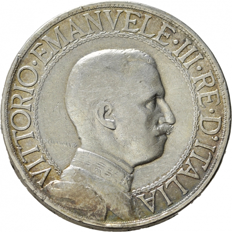 obverse: Vittorio Emanuele III (1900-1943). 2 Lire 1908 
