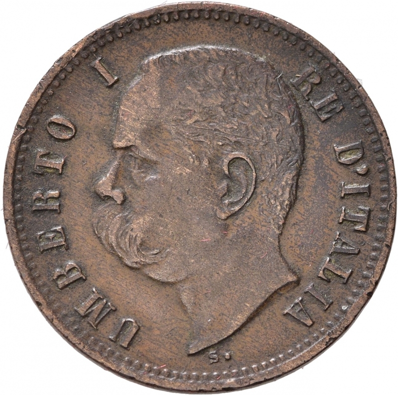 obverse: SAVOIA. Umberto I (1878-1900). 2 centesimi 1898 Roma. BB