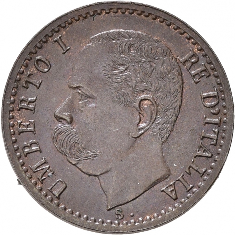 obverse: SAVOIA. Umberto I (1878-1900). 1 centesimo 1895. Roma. Gig. 58. qFDC