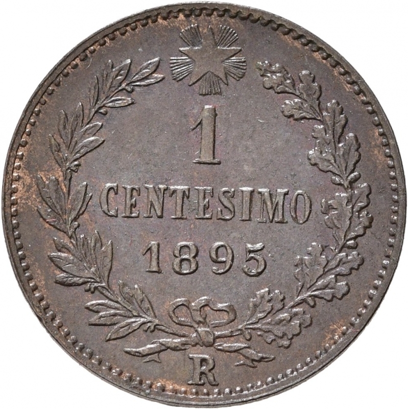 reverse: SAVOIA. Umberto I (1878-1900). 1 centesimo 1895. Roma. Gig. 58. qFDC