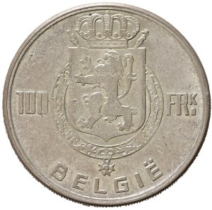 obverse: BELGIO. 100 Francs 1949. Ag. qSPL