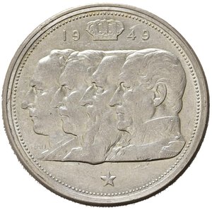 reverse: BELGIO. 100 Francs 1949. Ag. qSPL