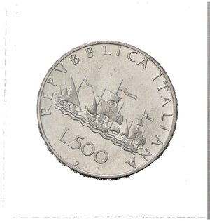 obverse: Repubblica Italiana. 500 lire 1968. Ag. FDC