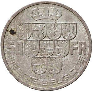 reverse: BELGIO. 50 Francs 1939. SPL