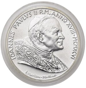 reverse: VATICANO. Giovanni Paolo II. 500 lire 1996. Ag. FDC