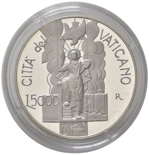obverse: VATICANO. Giovanni Paolo II. 5000 lire 2001. Ag. Senza cofanetto. Proof