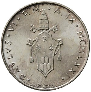 reverse: VATICANO. Paolo VI. 500 lire anno IX. Ag. FDC