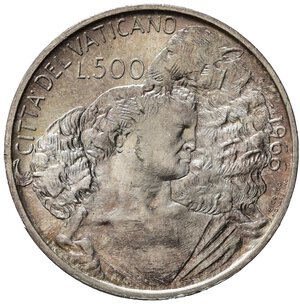 obverse: VATICANO. Paolo VI. 500 lire anno IV. Ag. FDC