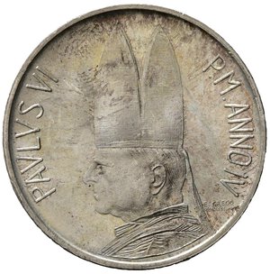 reverse: VATICANO. Paolo VI. 500 lire anno IV. Ag. FDC