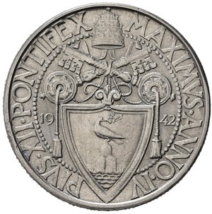 obverse: VATICANO. Pio XII. 2 lire 1942. Ni. qFDC