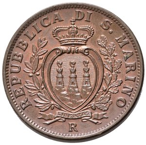 obverse: SAN MARINO. Vecchia monetazione. 10 Centesimi 1938. Cu. qFDC