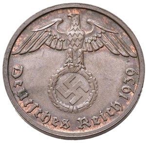 obverse: GERMANIA. Terzo Reich. 2 Reichspfennig 1939 B. Cu. SPL