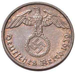 obverse: GERMANIA. Terzo Reich. 2 Reichspfennig 1939 D. Cu. SPL