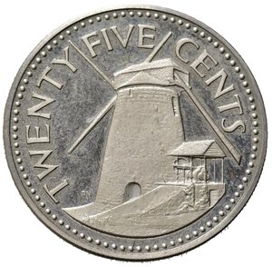 reverse: BARBADOS. 20 cents 1973. Proof