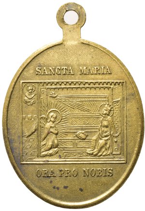 obverse: MEDAGLIE RELIGIOSE. Medaglia Firenze, pellegrinaggio alla Santissima Annunziata 1897. AE dorato (4,49 g). SPL