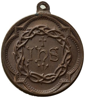 reverse: MEDAGLIE RELIGIOSE. Medaglia Ignazio Loyola (religioso spagnolo, fondatore della Compagnia di Gesù). AE (14,30 g). SPL