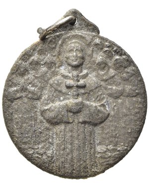 obverse: MEDAGLIE RELIGIOSE. Medaglia con San Franceco. Sec. XIX. Pb (6,85 g). MB