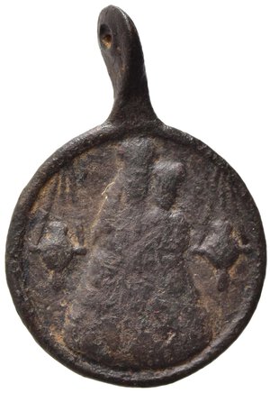 obverse: MEDAGLIE RELIGIOSE. Medaglia con San Giuseppe - Madonna con bambino. AE (3,13 g). sec. XVIII. MB