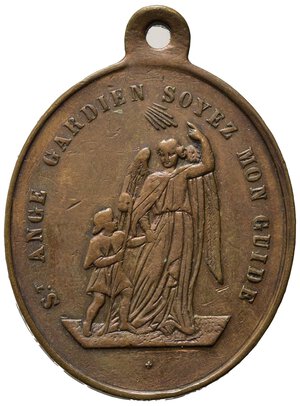 reverse: MEDAGLIE RELIGIOSE. Francia Medaglia 1830 con San Giuseppe, Bambinello e Saint Ange Gardien. AE (11,83 g). BB