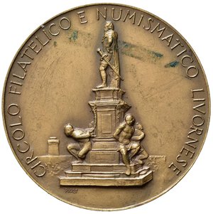 reverse: MEDAGLIE ITALIANE - Medaglia circolo numismatico livornese 1980, opus Pioli, bronzo, diametro 5 cm. Peso gr. 49,5. SPL.