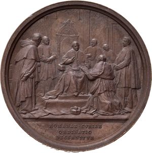 reverse: Medaglie Papali. Pio X (1903-1914). Medaglia anno VI - Costituzione Sapienti Consilio. AE (34,02 g). Bartolotti E 909. qFDC