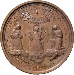 reverse: Medaglie Papali. Benedetto XV (1914-1922). Medaglia 1920 anno VI - Canonizzazione del 1920. AE (33,72 g). Bartolotti E 920. Rara. FDC