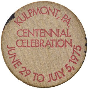 reverse: STATI UNITI. TOKEN Wooden Nickel 1975