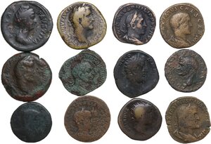 obverse: The Roman Empire.. Multiple lot of twelve (12) unclassified AE coins