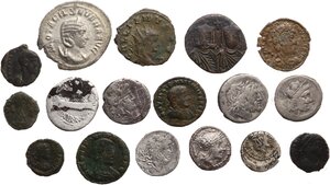 obverse: Miscellaneous from ancient world. From Roman Republic to Byzantine World.. Multiple lot of seventeen (17) AR/AE coins