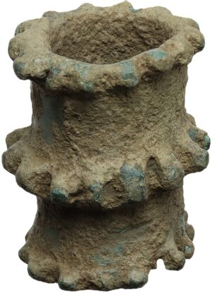 reverse: Bronze mace head.  Persian. Bronze Age.  Height: 35 mm, diameter: 30 mm