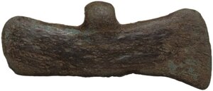 obverse: Bronze double-axe blade. Votive.  29x11 mm