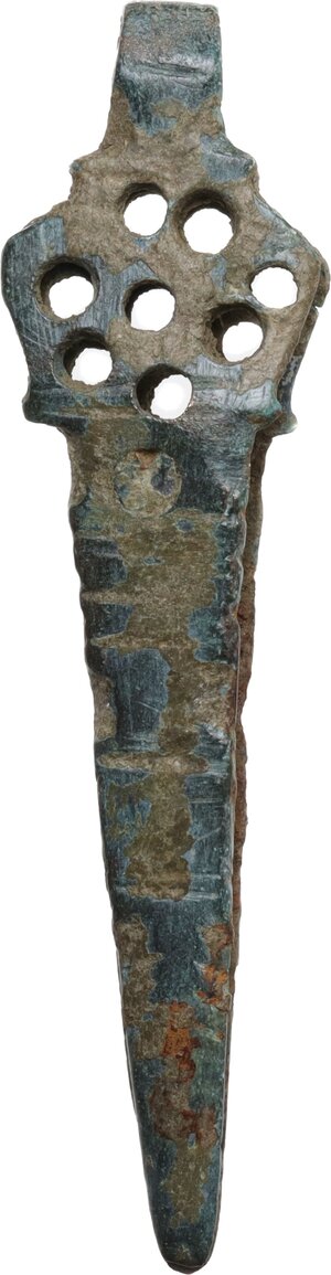 reverse: Bronze tweezers.  Roman period.  63 mm