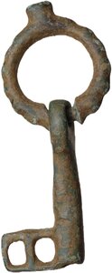 obverse: Bronze key.  Roman.  53 mm