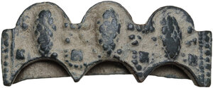 obverse: Bronze hair clip with geometric pattern.  Migration period.  42 mm