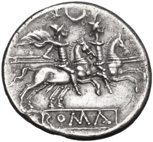 reverse: Crescent series. Denarius, uncertain Campanian mint (Capua?), 207 BC