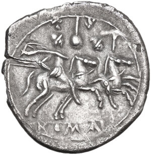 reverse: Apex and hammer series. Denarius, uncertain Campanian mint (Castra Claudiana?), 212 BC