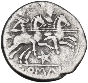 reverse: Star series. Denarius, uncertain Campanian mint (Capua?), 204 BC