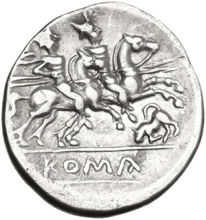 reverse: Bull butting left series. Denarius, uncertain Spanish mint (Tarraco?), 202 BC