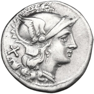 obverse: Anonymous. Denarius, main mint, 202 BC
