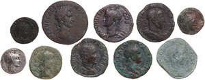 obverse: The Roman Republic and Empire.. Lot of ten (10) coins to be sorted. Mainly imperial, one republican AR Denarius