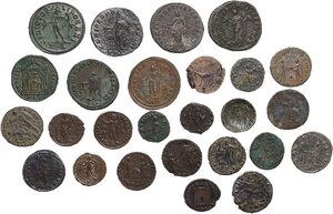 reverse: Roman Empire. Lot of twenty-six (26) coins to be sorted