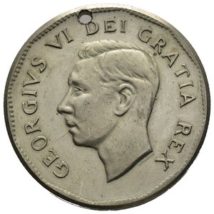 reverse: CANADA - Gettone 5 Cents 1951 forato