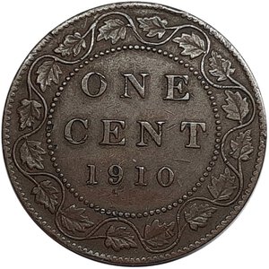 obverse: CANADA Edward VII  1 Cent 1910