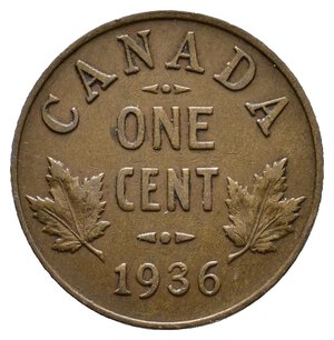 obverse: CANADA George V - 1  cent 1936 